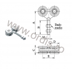 Carucior cu 4 role pentru sina 920P