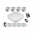 Kit supraveghere interior IP cu 4 camere rezolutie 4MP,  H265 1080p/720P POE