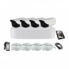 Kit supraveghere exterior IP cu 4 camere 1/2.9' SONY Low Illumination CMOS  2 Mpx 1080p/720P POE DIY