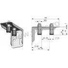 Placa de ghidaj cu 2 role reglabila UGP35-85-2PLACA