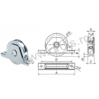 Roata profil V aplicabil pentru sina incastrabila ROATA426-100