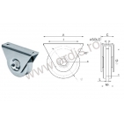 Roata profil V cu suport aplicabil ROATA411-80