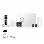 Sistem de alarma wireless Chuango GSM/SMS/RFID Kit G5 cu Camera IP Wireless 720P IP116