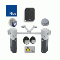 Kit Nice WALKYKIT 2024 WALKY2024KCE pentru automatizarea portilor batante cu canat de pana la 1.8m , 24Vdc cu brat articulat si motaj extern