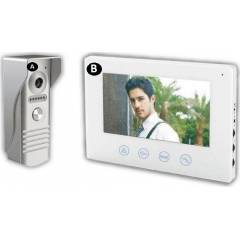Kit videointerfon 1 familie cu monitor intern de 7