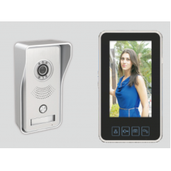 Kit videointerfon Wireless 2.4GHz cu monitor touch mobil de 4.3