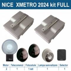 Kit Nice SFAB2024BDKCE, 24Vdc, pentru porti batante cu canaturi de pana la 2.3m,cu montare in pamant
