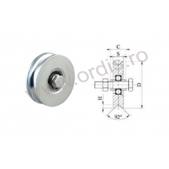Roata profil V Ø 100 ROATA402-100