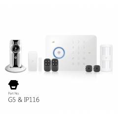 Sistem de alarma wireless Chuango GSM/SMS/RFID Kit G5 cu Camera IP Wireless 720P IP116