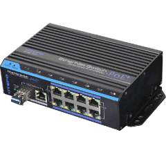 Switch industrial 8 porturi PoE+ cu uplink SFP/Ethernet combo UTP7208E-POE-A1